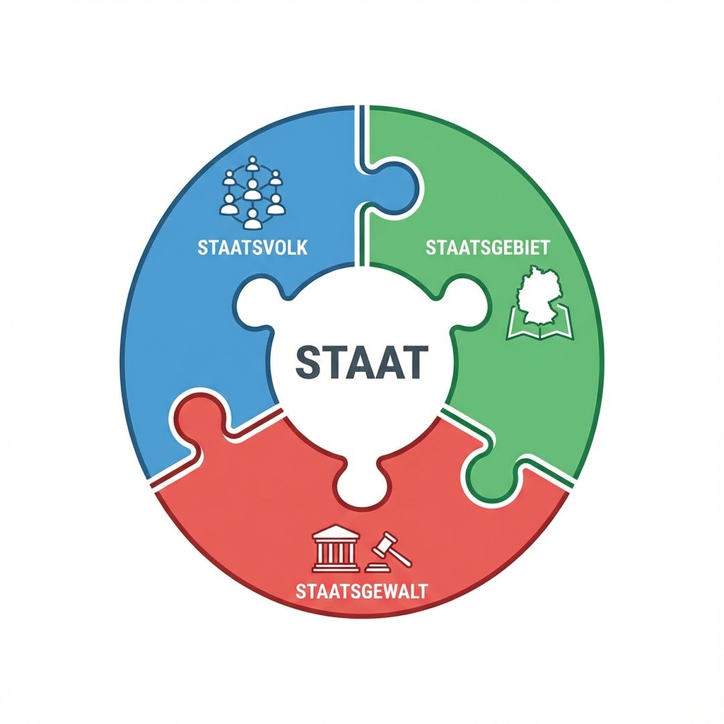 Die drei Elemente eines Staates