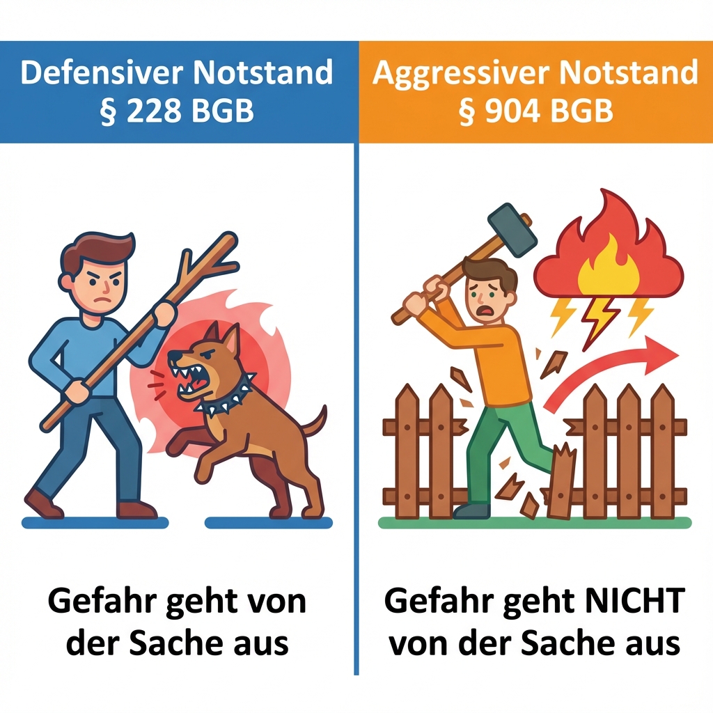 Defensiver vs Aggressiver Notstand